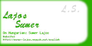 lajos sumer business card